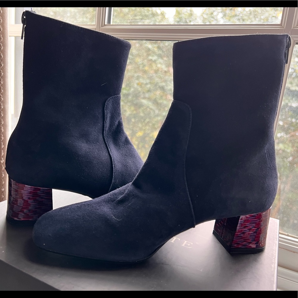 Blue suede boots!